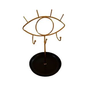 Modern Luxe Evil Eye Gold Eye Shaped Jewelry Stand Holder
